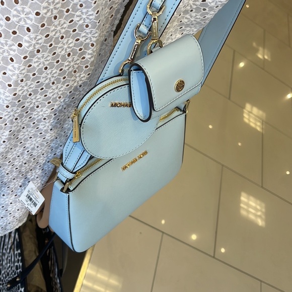 MICHAEL KORS JET SET TRAVEL SMALL SHOULDER CROSSBODY BAG WITH TECH ATTCH AIRPOD - Picture 12 of 16